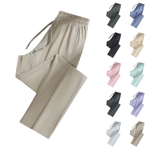 Spring Beeswan Pants for Women Casual Pants Ultra Stretch Quick Drying Pants for Women Men Breathable Stretch Active Khaki
