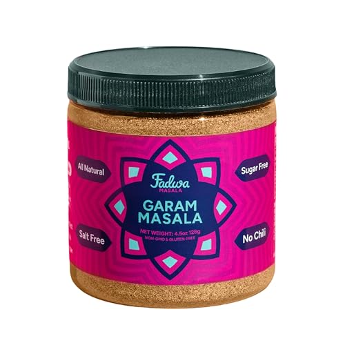 Fadwa Masala Garam Masala Spice Mix - 4.5 oz Jar, Salt & Sugar Free, Non-Spicy Authentic Desi Spices for Pakistani & Indian Cooking - No Artificial Ingredients - Gluten Free