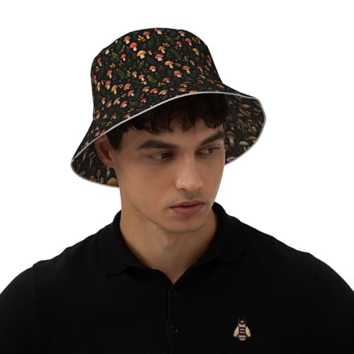 Image of Bucket Hat Double-Side-Wear Reversible Sun Hat Beach Travel Hiking for Women Men