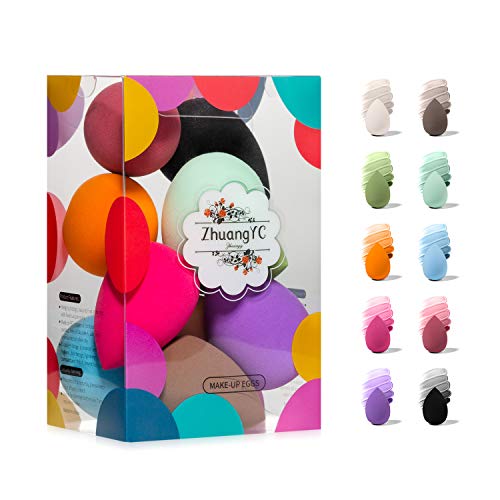 10 Pack Makeup Blenders Foundation Blending Sponges, Cosmetic Tools,Makeup Sponge Set Blending Sponge