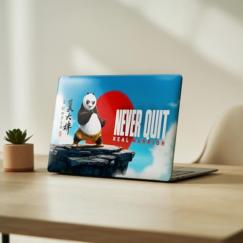 Image of NoWorries Laptop Skin for 15.6 & 14 Inch Laptop | Motivational, Superhero, Sports & Graphic Design Laptop Sticker Wrap | Premium Vinyl Laptop Cover (Kung Fu Panda, 15 x10inches)