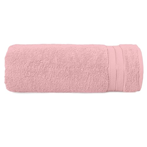 Image of Elegant Comfort Three Line Popcorn Towel Set for Bathroom 35 x 70 inches, Premium Hotel Quality 1-Pack Jumbo Towels, 100% Turkish Cotton, Soft and Durable, Quick Dry and Highly Absorbent, Dusty Pink