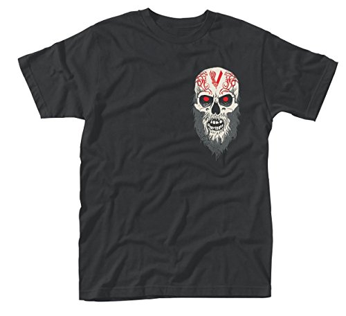 Plastichead Heren Vikings Skull TSFB T-shirt, zwart (zwart), S