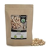 Pistachos con cáscara (1kg), pistachos crudos, sin tostar, sin sal, pistachos con cáscara 100% puros y naturales