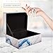 Laura Ashley Faux Agate Design Jewelry Box, Holds Necklaces, Earrings, Rings, Bracelets, and More, Hinge Style Opening, Sturdy & Durable Construction, Black Velvet Lining, 8