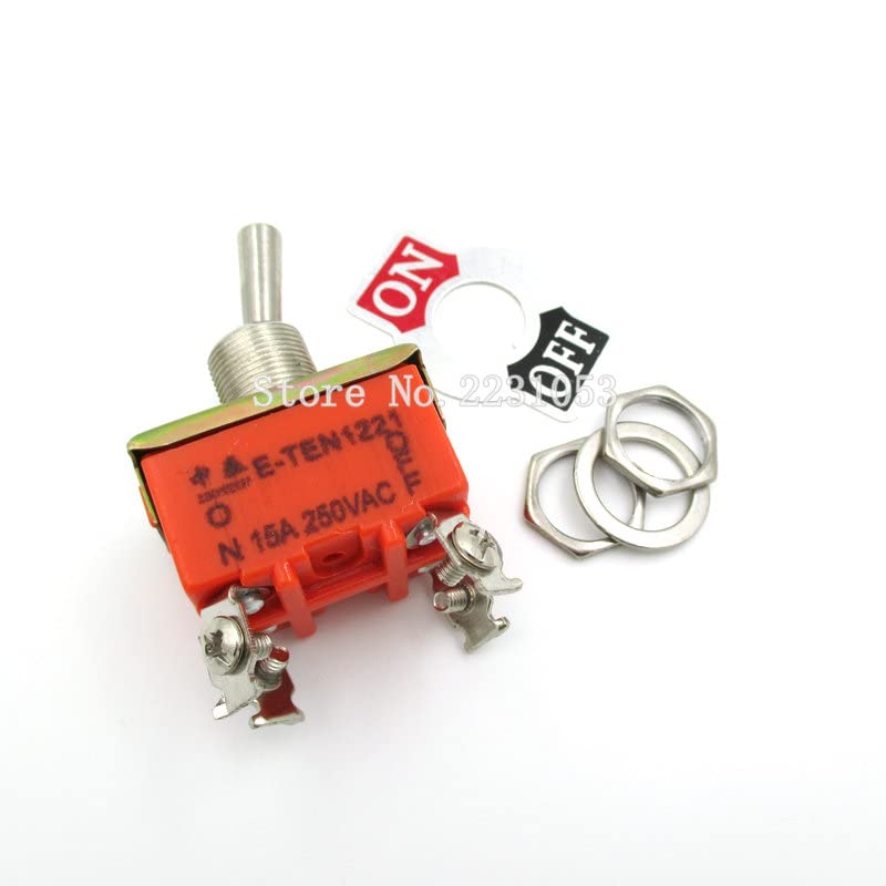 Commutateur E-TEN1221 interrupteur à levier robuste 15A 250V SPST 4 bornes - 2