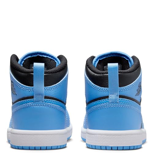 [DQ8424-401] Preschool Air Jordan RETRO 1 MID 'UNIVERSITY BLUE BLACK (PS)'4