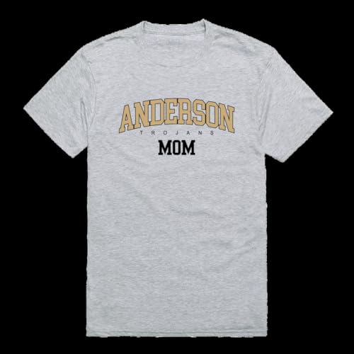 W Republic Anderson University Mom Tee T-Shirt - Heather Grey, Medium