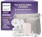 Philips Avent Double Electric Breast Pump - Hospital Strength, Natural Motion Technology, Easy to Clean & Assemble, 2x 125 ml Bottle, Breast Pads, Travel Bag & Insulation Pouch Included, SCF393/81