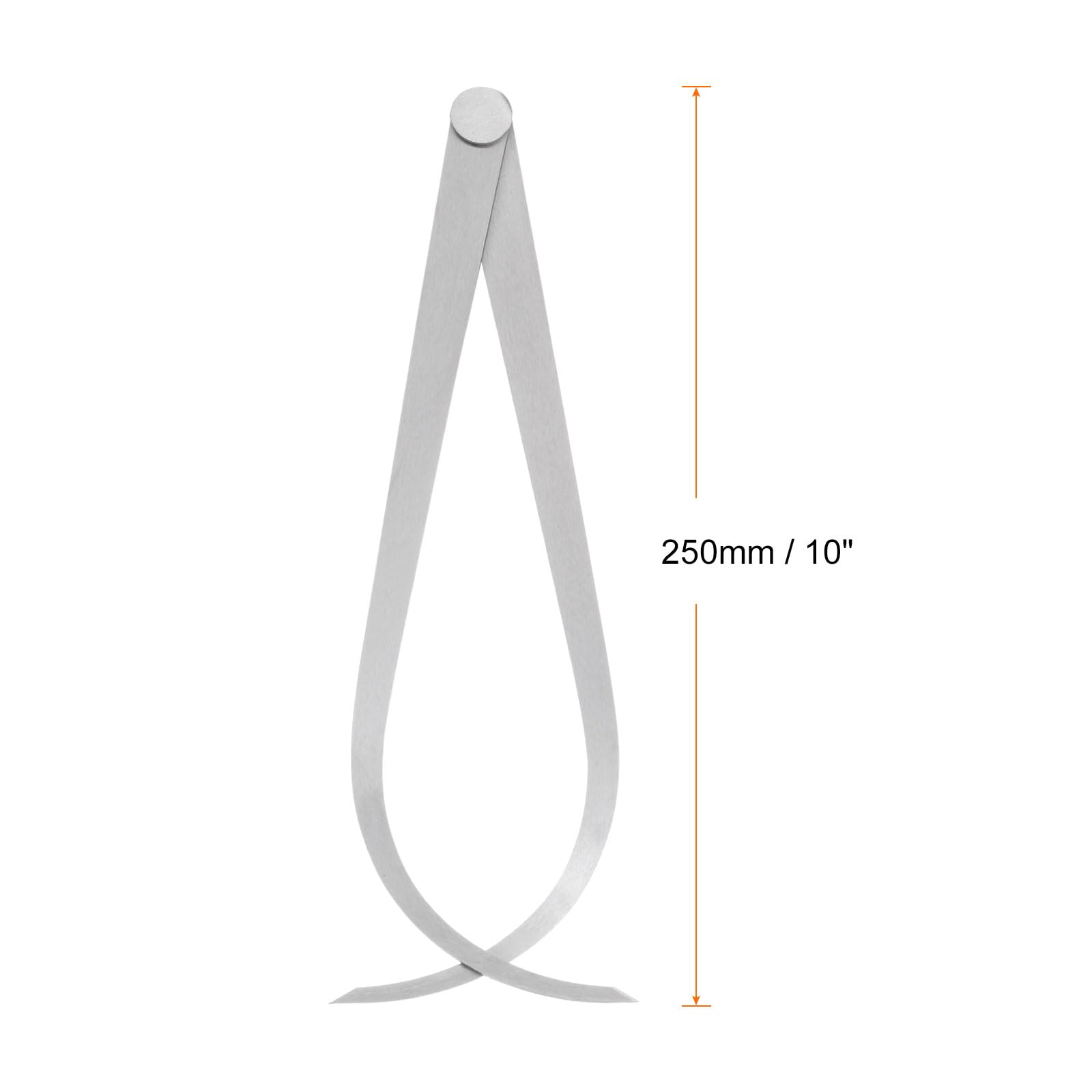 QUARKZMAN Calibro Fisso Esterno A Giunto 250mm 10 Pollici Acciaio Per Utensili Giunto A Frizione Strumento Di Misurazione Interna Per Intagli Modellatura Scultura, Argento