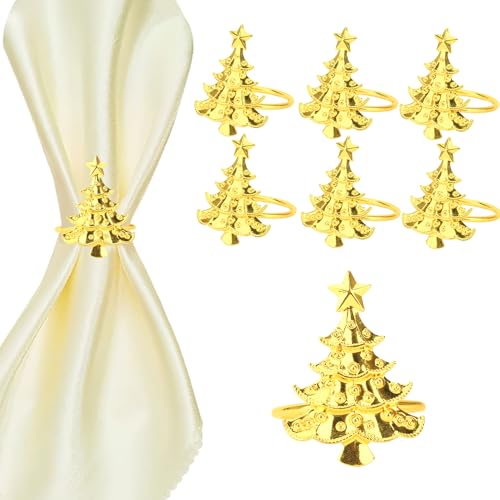 6 Stück Serviettenringe Weihnachten,Serviettenringhalter In...