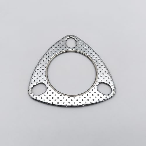 Image of 2.25 Inch Exhaust Gasket 3-Bolt 57mm Flange High Temperature Graphite w /Fire Ring Replacement 2 Pcs