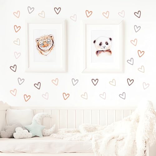 Pegatinas Vinilo Removibles Corazón Boho 6 Hojas 72 Pcs miniatura 6