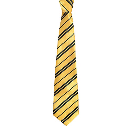 SUIT YOURSELF Harry Potter Hufflepuff Tie for Children, One Size, 60 Inches, Features Black Diagonal Stripes on Yellow
