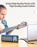 POSUGEAR 2m 3.5mm to 6.3mm Mono Audio Splitter, Nylon Braid Gold-Plated Cable for Mixer, Audio Recorder, Guitar, Amplifier - Image 7