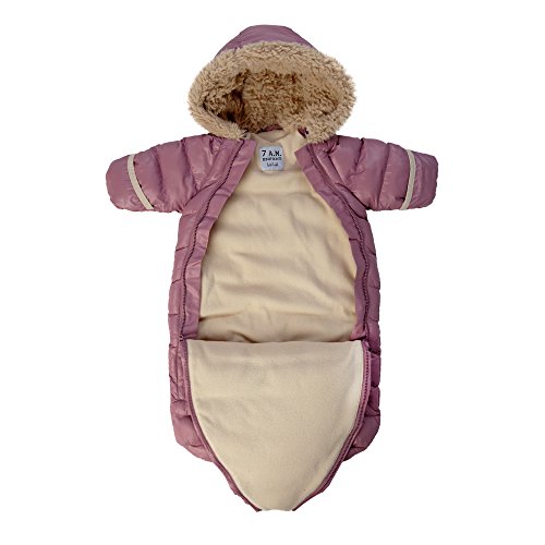 7AM Enfant Doudoune One Piece Infant Snowsuit Bunting, Lilac, Large