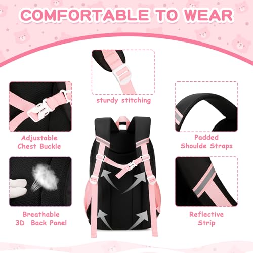 Image of PIG PIG GIRL Kids Backpack for Girls School Book Bag for Elementary Primary