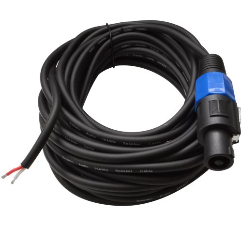 Fil brut vers Speakon 15,2 m Seismic Audio SPRW50 signal stable