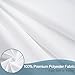 AooHome White Fabric Shower Curtain Liner, Bathroom Curtain with Hooks for Hotel, Waterproof, Weighted Hem, 72 Width x 75 Height Inch