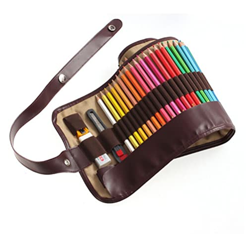 cabilock Pen Organizer Bag 48 Furos Saco de Lápis Mão Role Up Lápis Bolsa de Caso Bolsa Para Bolsas