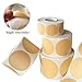 1 Inch Color Coding Dots, Light Brown Kraft Round Stickers, 500 Pcs Matte Finish Self-Adhesive Writable Labels for Packages, Jars, Containers, or Craft Projects