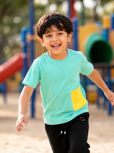 Image of Pilolo Kids Soft Cotton Lycra Pocket T-Shirt for Boy's