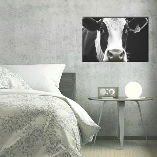 Impression sur toile décoration murale vache rigolote pour chambre