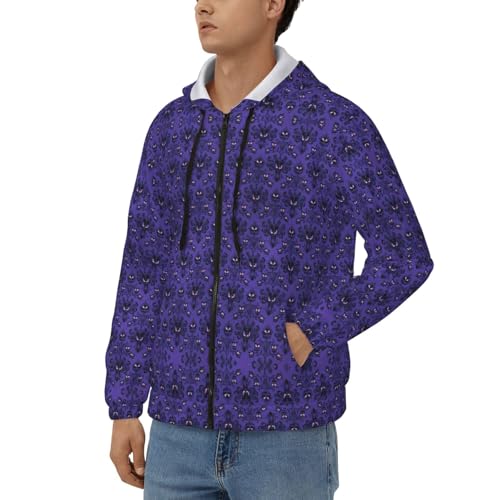 Haunted Mansion Men Spring Hoodies Casual Hoodies With Zip Pockets Full Zip Sweatshirt Sports Hooded Jacket2