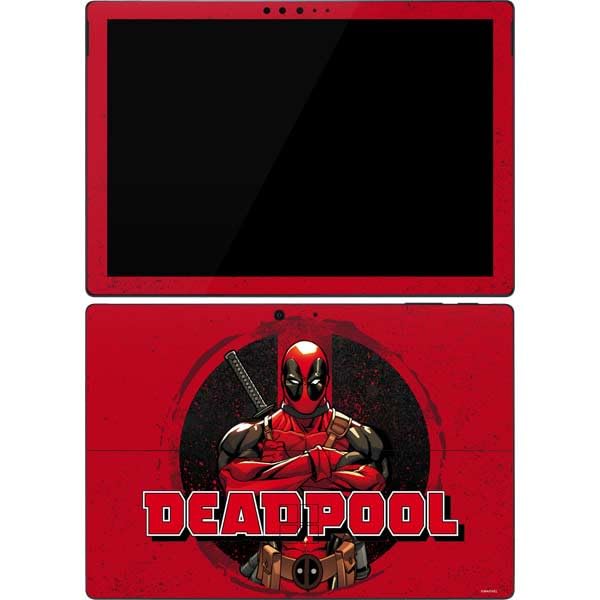 Skinit Decal Tablet Skin Compatible with Surface Pro 7 - Officially Licensed Marvel Deadpool Wade Wilson Design