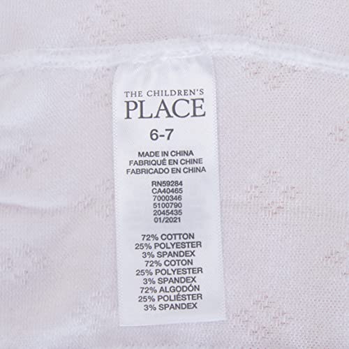 Image of The Children's Place girls Tights Hosiery, White, 8 10 US