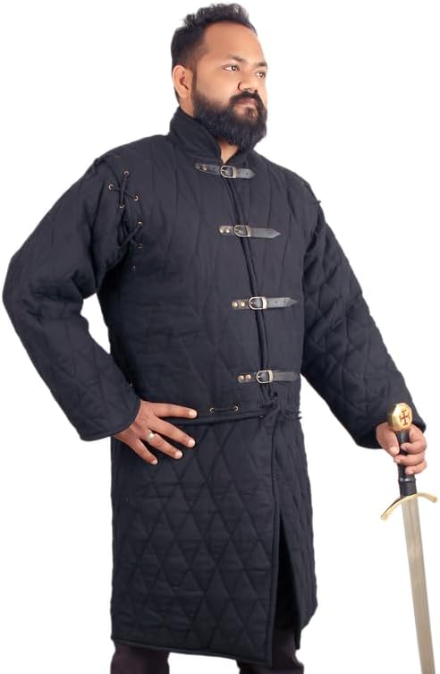 Miniatura 4 de THE MEDIEVALS Abrigo acolchado Gambeson Chaqueta Aketon para SCA