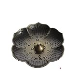 Proceso: horno de germanio Quemador de incienso de línea vertical estante de bobina de mosquito placa de escritorio incienso incienso incienso tibetano antiguo bandeja nostálgica retro cobre puro estufa trompeta-bronce placa de