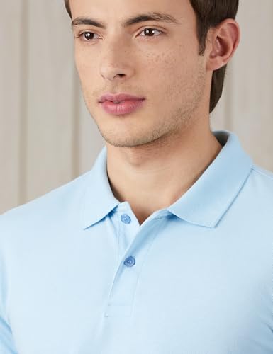 Image of Amazon Brand - Symbol Men's Cotton Rich Solid Polo Tshirt | Collar Tshirts | Half Sleeves | Plain-Regular Fit (Available in Plus Sizes and Combo Pack of 2)