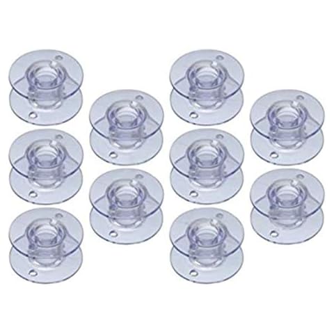 10 Standard Plastic Bobbins Fit New Singer Sewing Machines Cover