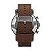 Fossil Men's Nate Quartz Stainless Steel and Leather Chronograph Watch, Color: Smoke, Brown (Model: JR1424)