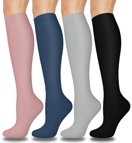 Image of Compression Socks for Women & Men(1 /3 /7 /8 PACK) - Best for Running,Medical,Nurse,Travel,Cycling-20-30mmHg
