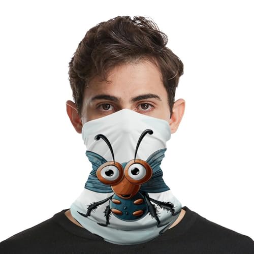 Cubrebocas tipo cuello transpirable a prueba de viento con diseño de animal lindo, protección solar y contra polvo, balaclava bandana para hombres y mujeres miniatura 3