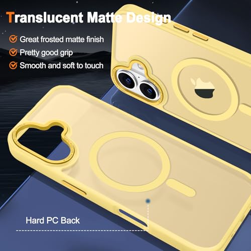 Coque iPhone 16 translucide mate compatible MagSafe protection fine 6.1 - 2