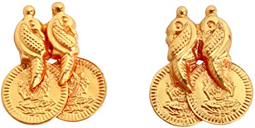 Exotic India Silver Stud Earrings For Women (Multicoloured) (Jwk59)