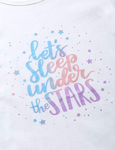 Beezizac Pajamas For Girls – Sleep Under The Stars Theme Sleepover/Sleepaway Camp Pjs Set 100% Cotton Kids Summer Tween Clothes Size 8 #TOP4