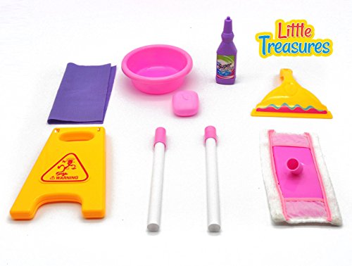 image for Little Treasures Little Helper 7 Piece Pretend and Play Cleaning Play 