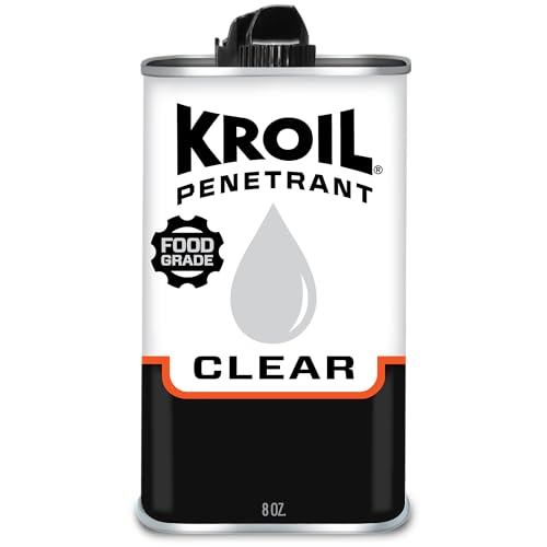 Kroil Clear Food Grade Penetrating Oil (Drip-8oz Can-Single) | Odorless Non-Staining Industrial Rust Penetrant | NSF-H1 Registered, Kosher Certified (CKL081)