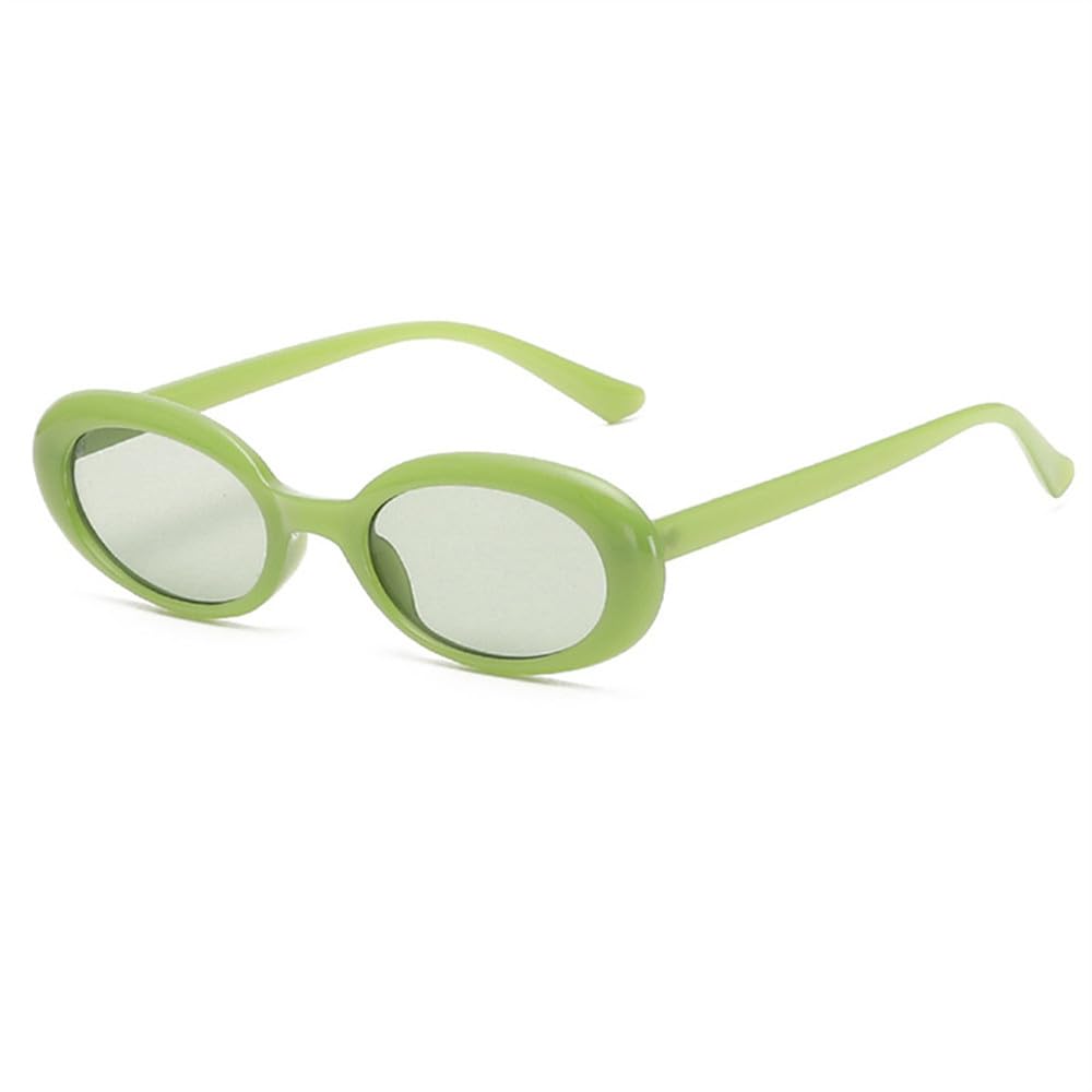Occhiali da sole ovali retrò con montatura piccola per uomo e donna, occhiali gotici color gelatina, protezione UV40.