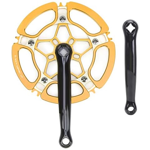 BOLORAMO Kurbelgarnitur Kurbelarm, BCD130mm Single Speed ​​Kurbel für Rennrad Cover