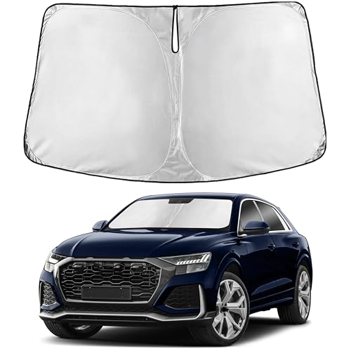 Image of EcoNour Windshield Sunshade Compatible for Audi RS Q8 2020-2023 2024 2025, Sun Visor for Front Windshield & Window Sun Shade Cover, UV Heat Blocker & Protector, Car Accessories