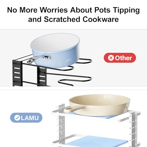 LAMU-Pots-and-Pans-Organizer-for-under-Cabinet-6-Tier-Heavy-Duty-Pan-Pot-Organizers-inside-Cabinet-Adjustable-14-to-2457-Pot-Rack-Kitchen-Cabinet-Organization-and-Storage-Holds-up-to-12-Cookware