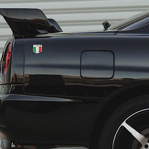 Image of Italian Flag Sticker Italy Flags Car Stickers Aluminium Car Auto Decals for Trucks Motorcycle Car Italian Flag Emblem Decal Badge International Flags Country Flags 1.97 inch (Italian)