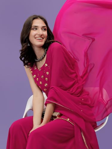 Image of Fashion Basket Georgette Embroidered Kurta Set for Women