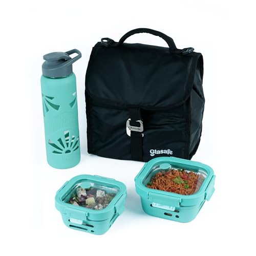Image of GLASAFE Glass Lunch Kit (Mellow Mist, Snack Kit)