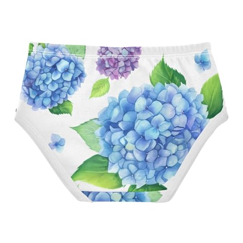 Florals Toddler Underwear Floral 2t Cotton Little Girl Panties Blue Purple Hydrangea Flowers Kids Briefs Undies2